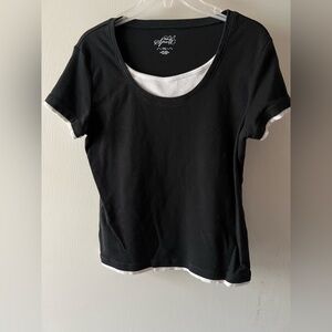 Black & White Layered Women's Shirt